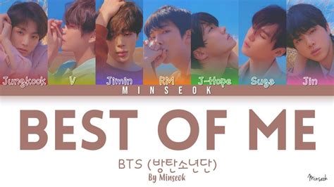 BTS (방탄소년단) 'Best Of Me' Lyrics [Color Coded Han.